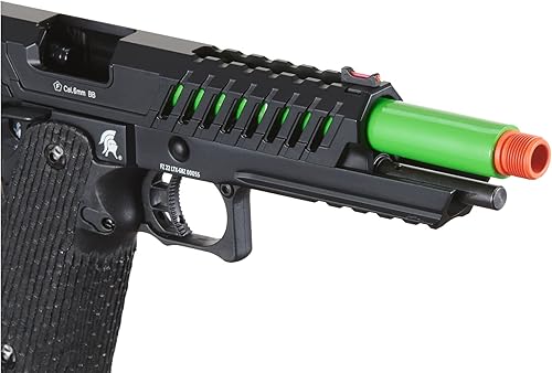 Vista 48 de Lancer Tactical Knightshade Hi-Capa Pistola de aire comprimido de acero completo Negro y dorado