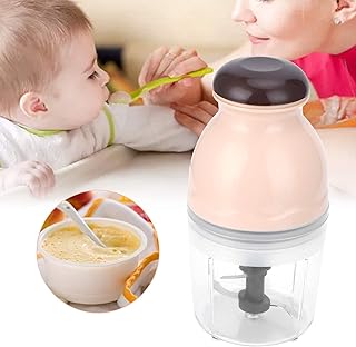 Food Processor, 600Ml Large Capacity Corrosion Resistant Wear Resistant Low Noise Stainless Steel Food Chopper for Home Use for 2-3 People ||