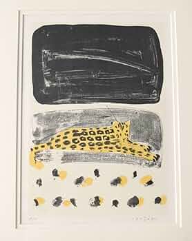 Amazon.co.jp: 香月泰男 動物シリーズ石版画集IIより ジャガー 石版画