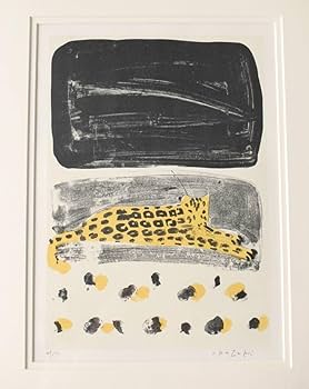 香月 泰男、撫子、高級希少画集画、版上サイン入 新品額付 Amazon.co.jp: 香月泰男 動物シリーズ石版画集IIより ジャガー 石版画