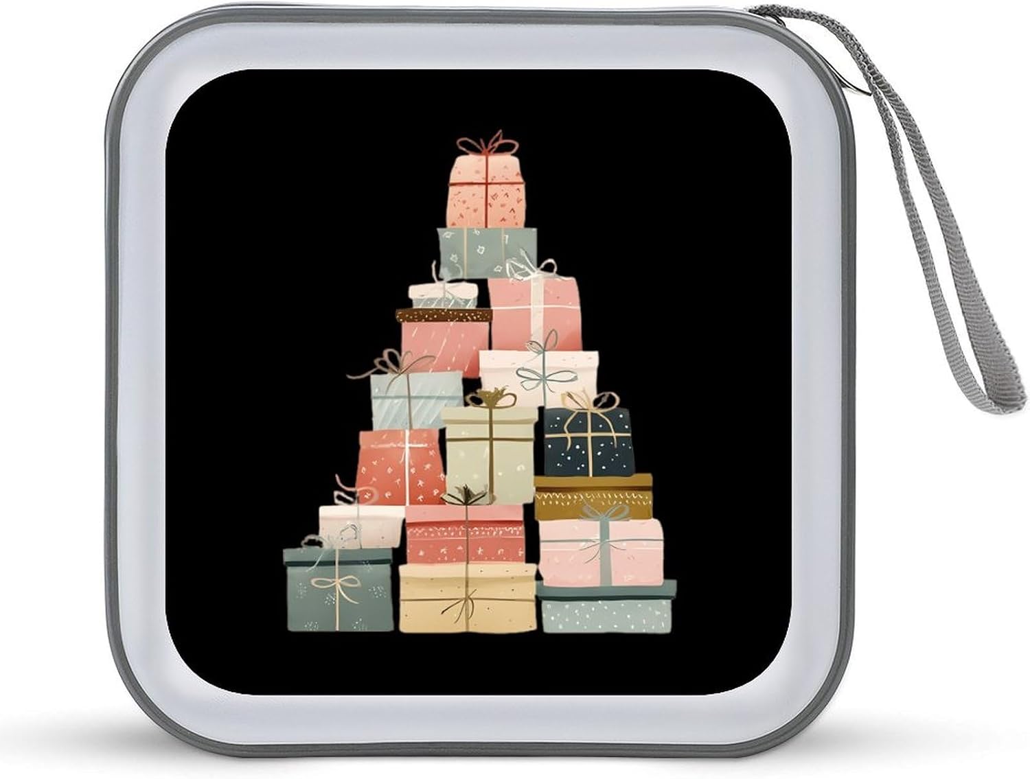 Presents Christmas Tree Protective CD Case Storage Rack 40 Capacity DVD Holder Organizer Car Travel
