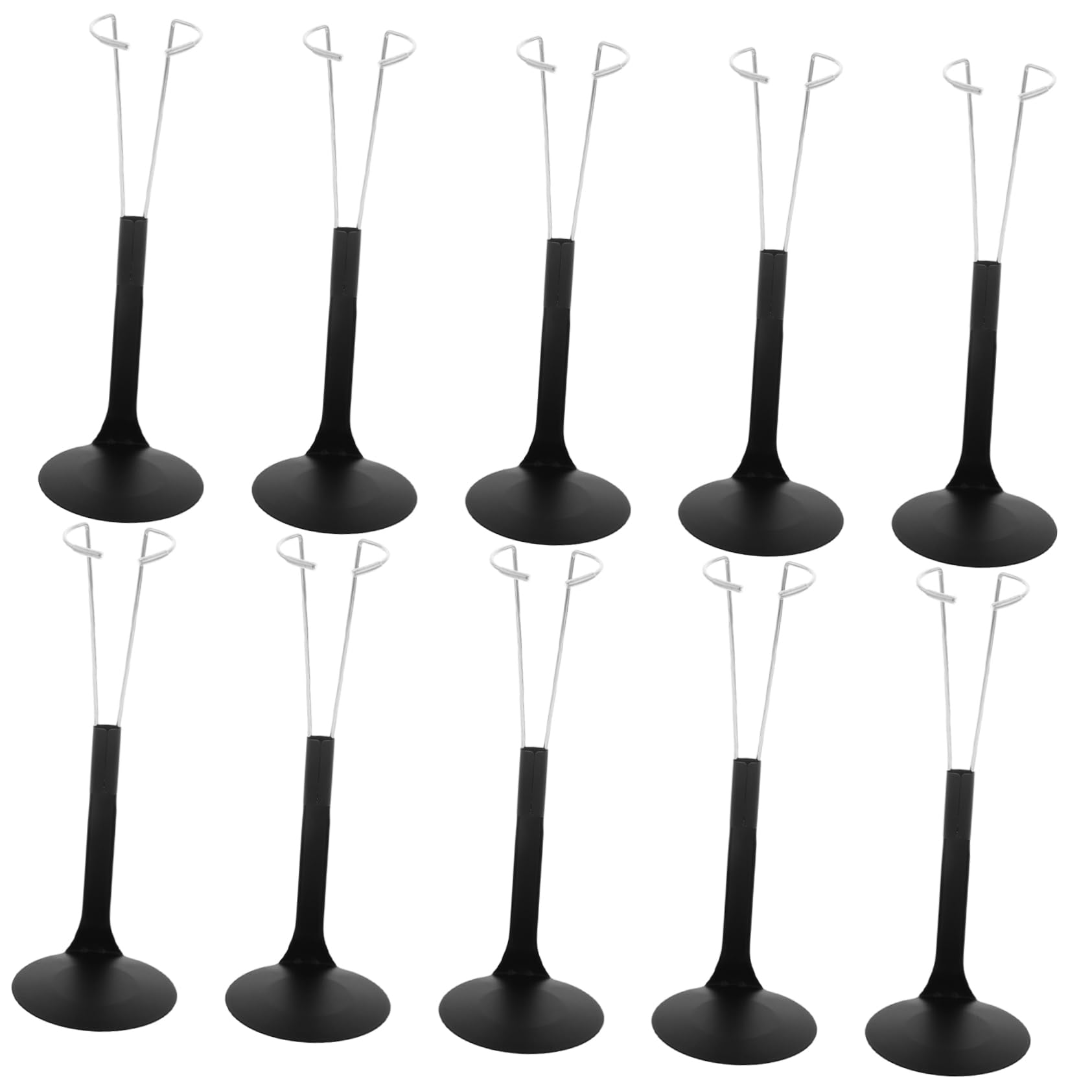 10piezas Soportes De Exhibición Para Muñecas Accesorios De Metal y Plástico Ajustables Para Exposiciones