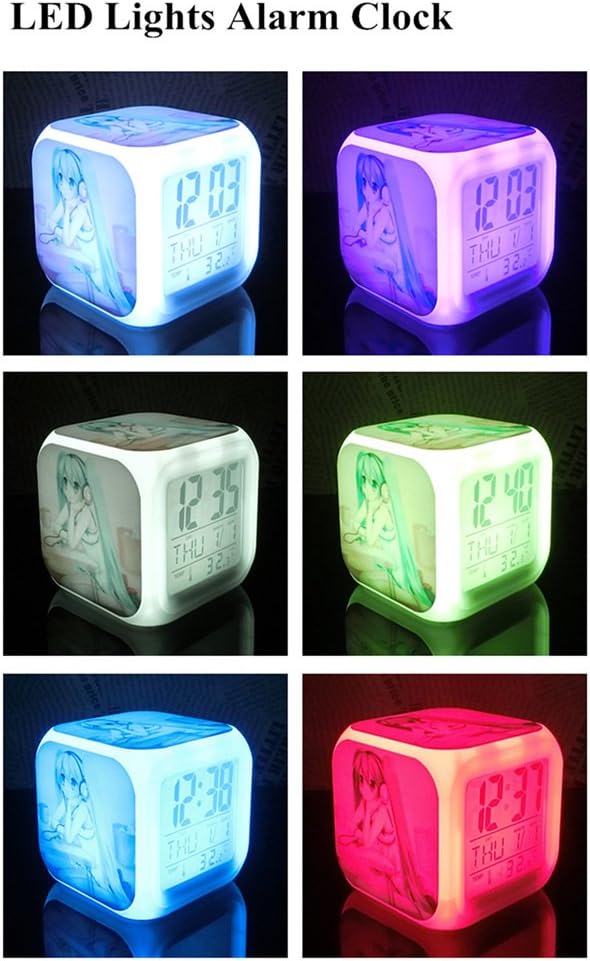 Boyan Led Alarm Clock France Paris Eiffel Tower Design Creative Desk Table Clock Glowing Electronic Led Digital Alarm Clock for Unisex Adults Kids Toy Gift
