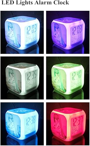 Miniatura 6 de BOYAN Nueva familia de delfines LED despertador reloj de escritorio calendario snooze brillante LED despertador digital para adultos unisex niños