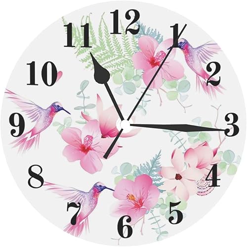 Miniatura 8 de SARNFANS Reptile - Reloj de pared redondo de 10 pulgadas, silencioso, sin tictac, familia lagarto, criaturas prehistóricas, decoración del hogar,