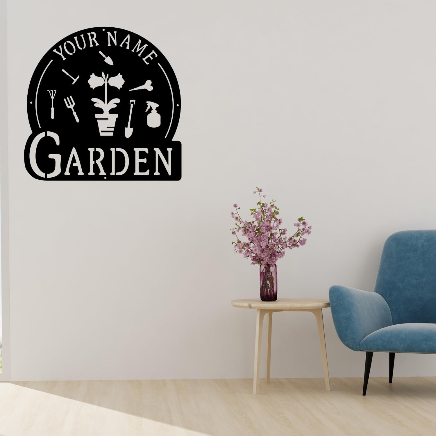 CFC0121326 Personalized Metal Garden Sign, Custom Plaque for Women, Mom, Grandma - Rustic Decoration for She Shed, Potting Shed
