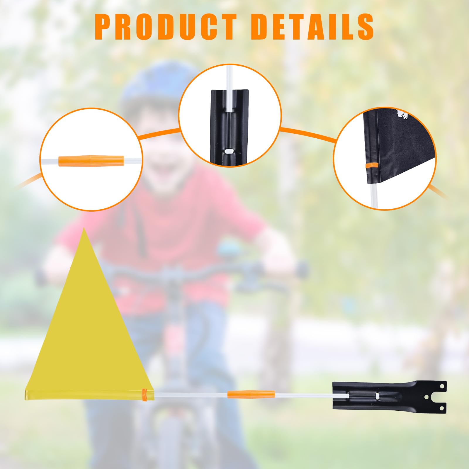 Bandiere Di Sicurezza Per Biciclette Bambini - Kit Da 3 Pezzi - Foto 12