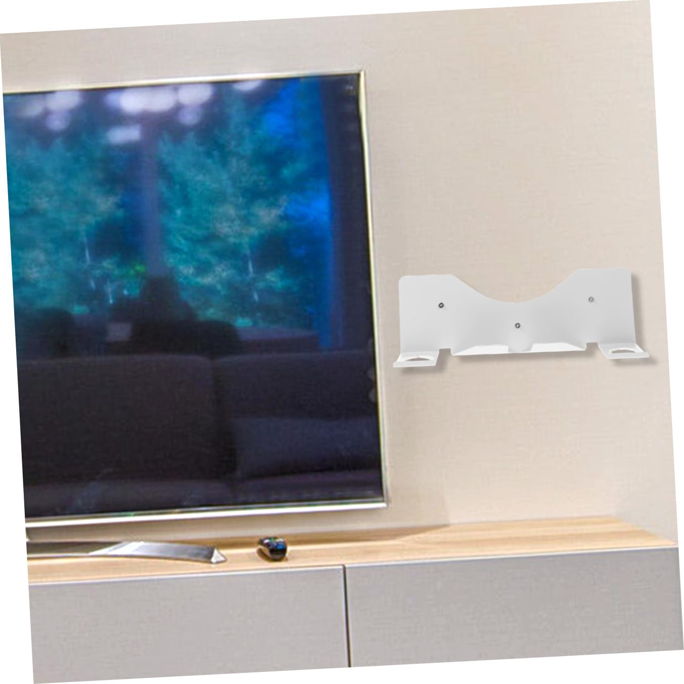 NOLITOY Supporto da Parete Organizzatore Salvaspazio in Ferro Bianco Ganci Robusti per Visore Vr e Controller per Uso Quotidiano e Negozi
