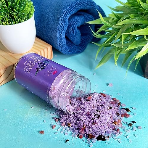 The Body Bucket Bath Salts-Pack of 3 | Combo of Lavender, Rose and Lemon Peppermint | Made with Pure and Natural Ingredients | For Soothing and Relaxion Bath | 200gms each - Image 3
