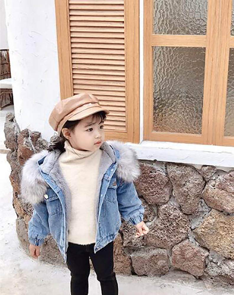 Piumino Bambina Invernale per Bambino Giacca con Cappuccio per Bambina Cappotto Caldo con Cappuccio per Bambina Giacca Invernale a Maniche Lunghe 1-7 Anni