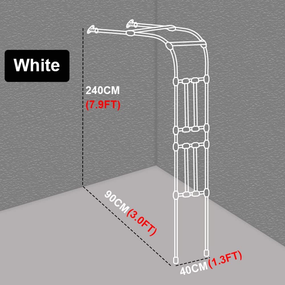 Wytrzymała metalowa kratka ogrodowa, pergola montowana na ścianie, do pnących róż i roślin, odporna na warunki atmosferyczne, wysokość 2,4 m, czarna, wsparcie na zewnątrz, do dekoracji ogrodu