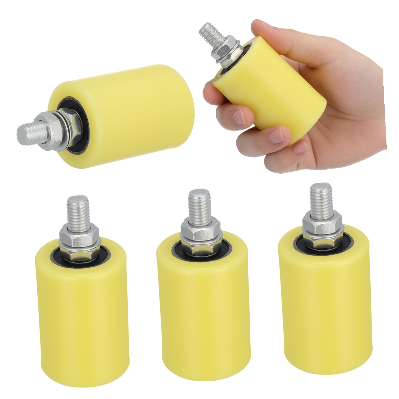 Portail coulissant extérieur : lot de 4 roues de guidage