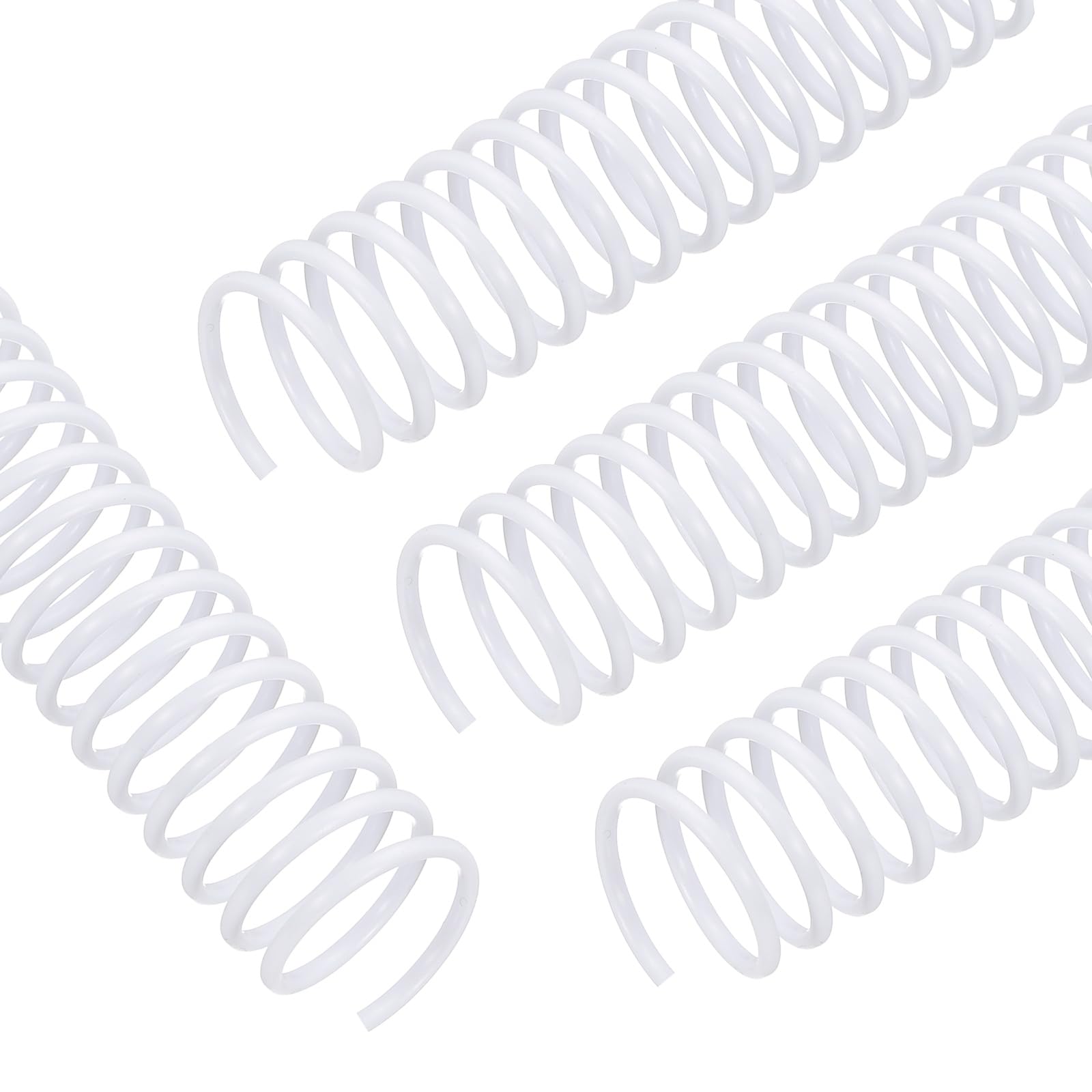 PATIKIL 50 Confezioni Di Spirali Di Rilegatura In Plastica, 19mm (3/4") Spirali Di Rilegatura Capacità 130 Fogli Anelli A Spirale Passo 4:1 Per Ufficio Aula, Bianco