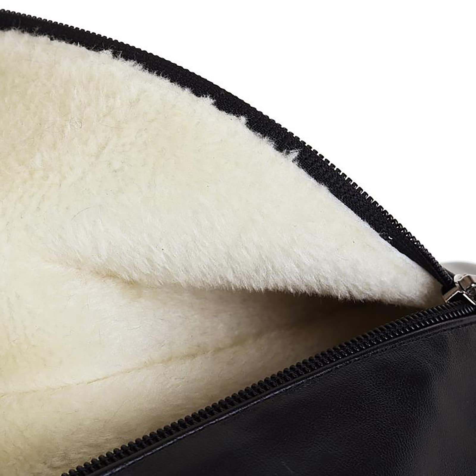 Scarponi Uomo Impermeabili 2026 Cerniera Laterale In Peluche Pelle Tinta Unita Moda Donna All'Interno Stivali Lunghi Cotone con Tacco A Zeppa Scarpe da Invernali Neve