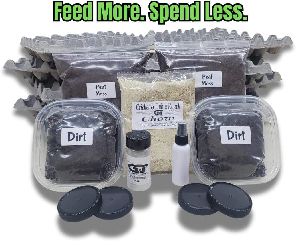 Gt Country Living Cricket Colony breeding Kits Provide a Complete System for housing and producing Feeder Insects. (2-Tub Cricket Breeding Kit)