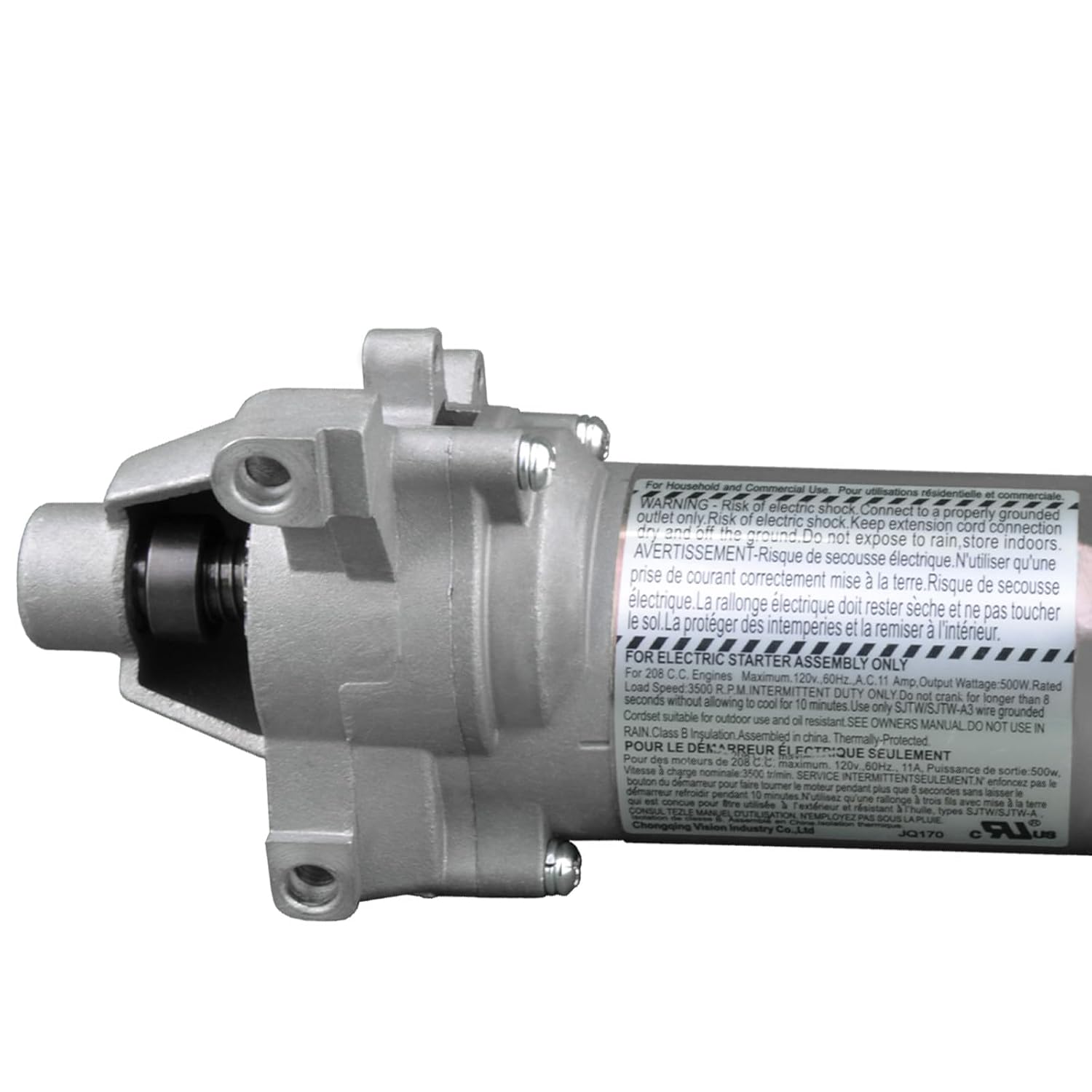 OakTen Electric Starter for Cub Cadet MTD 17Teeth JQ170 951-10645 951-10645A 751-10645 751-10645A 951-10645B Snowblower Snow Thrower 120V