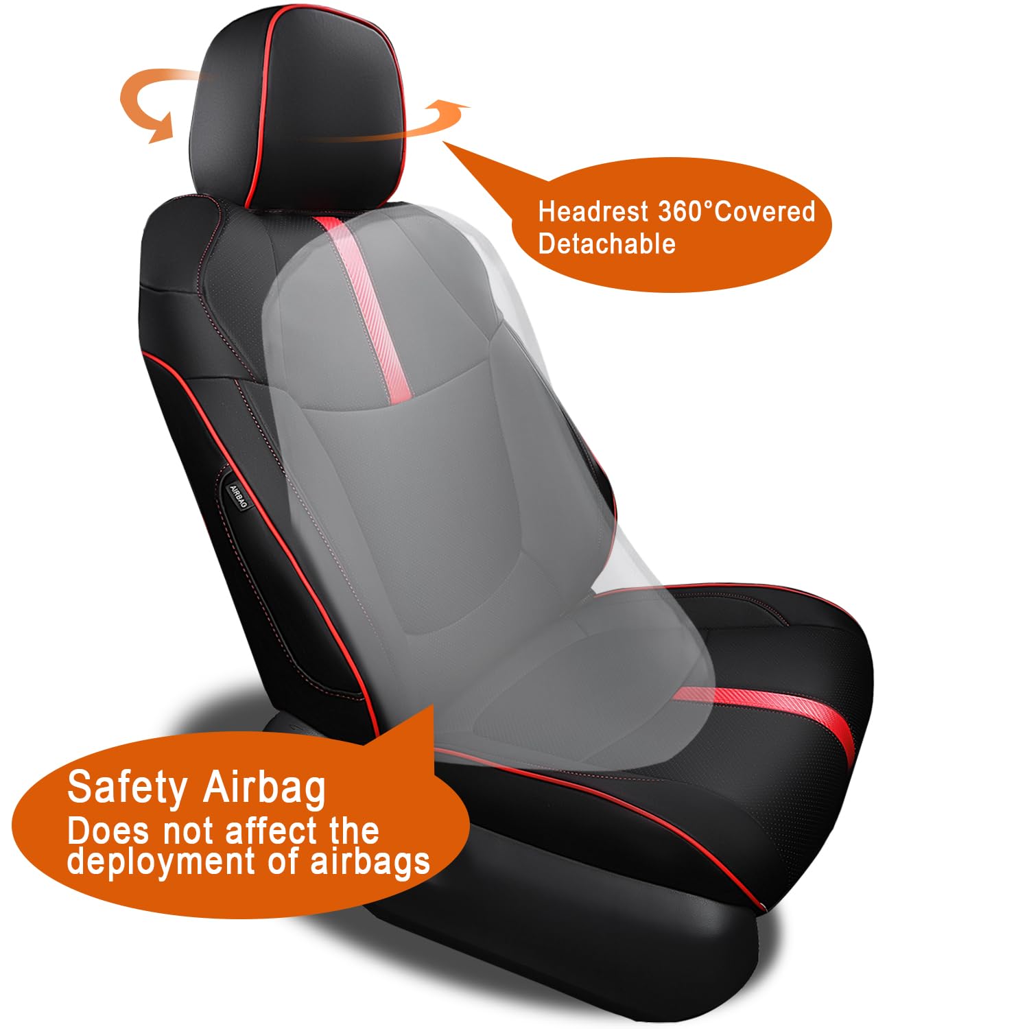 PTYYDS Seat Cover Compatible with 2021-2025 Toyota Sienna Seat Protector Replacement for 2021-2025 Toyota Sienna LE & XLE 3rd Row Accessories(Black with Red Carbon Fiber,Fit LE & XLE 8-Seat)