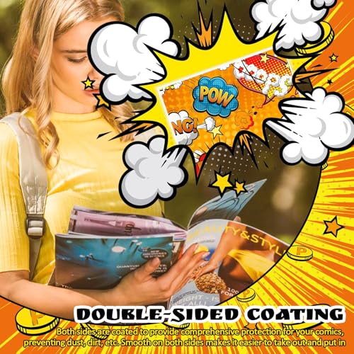 Image of LOTMER 200ct Comic Book Boards, 27PT Extra Thick Acid-Free Backing Board Current Size Comic Book Boards Durable and Coated Precision Cut Boards for Regular Comics Archival
