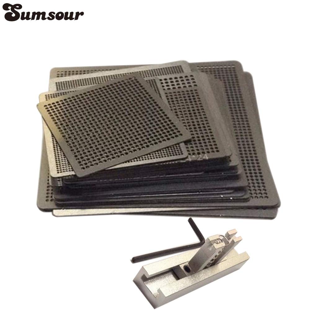 Buy 29pcs Universal Direct Heating BGA Stencils Templates + Reballing