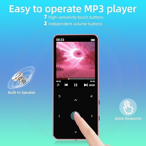 Miniatura 5 de Mp3 Player Bluetooth with Speaker,HiFi Sound Music Player with Bluetooth,FM Radio, Recorder, E-Book, Support up to 128GB  Portable Digital Mp3 for
