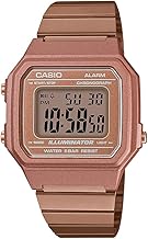 Casio Unisex-Adult Vintage B650WC-5ADF Rose Gold Digital Dial Rose Gold Stainless Steel Band D200