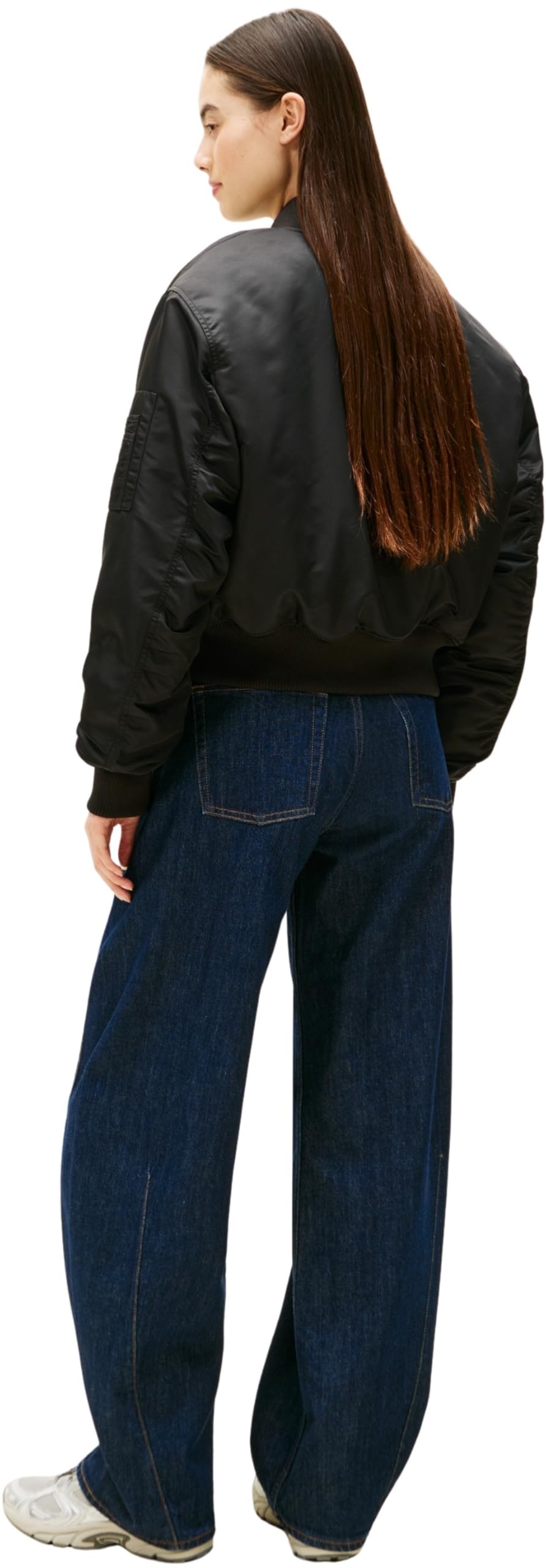 Tommy Jeans Damska kurtka bomberka TJW ESSENTIAL BOMBER DW0DW22046, czarna (czarny), S, czarny (czarny), S