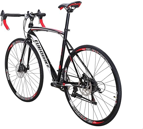 Eurobike Bicicleta de carretera para viajeros frenos de disco de 21 velocidades bicicleta 700C