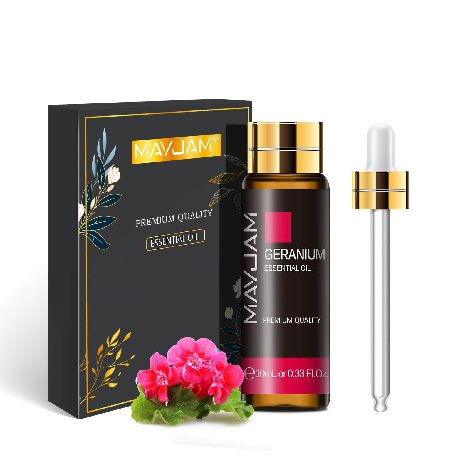 Geranium Essential Oil 10 ml, Geranium Oil for Diffuser, Humidifier, DIY, Home, Wardrobes