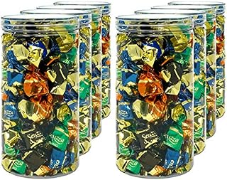 LG Luxury & Grace Set 8 Food Grade Polyethylene Jars, 1.5 L (20x10 cm), with Transparent Polyethylene Lids. Storage Canister for Food. Recyclable. 100% BPA-Free.