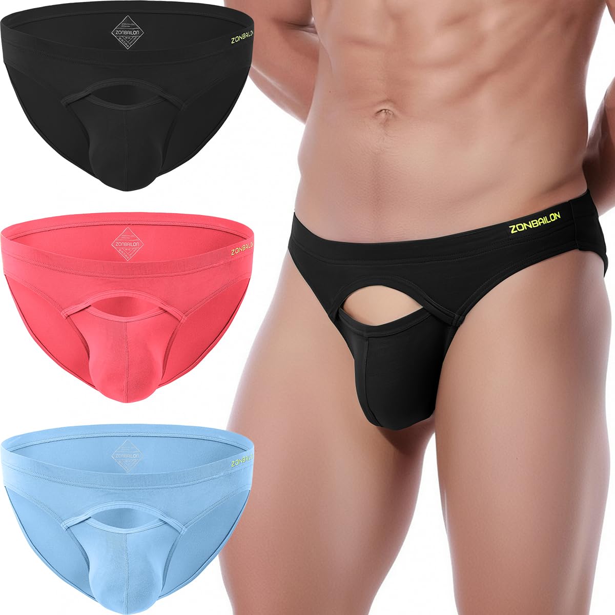 ZAIGELUO Herren Slips Unterhosen Männer Bambus Unterwäsche Underwear Nahtlose Weiche Low Rise Mens Briefs Underpants