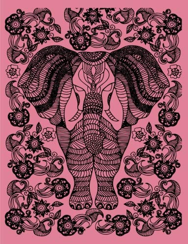 Carnet de notes éléphant rose de 140 pages lignées au format 18x24 cm pour l'écriture