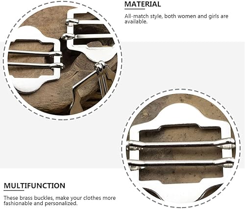 Miniatura 6 de EXCEART 10 Uds. Chaleco de traje de metal, Hebillas de cinturón de cintura para decoración de ropa de moda para chaquetas, abrigos y trajes de