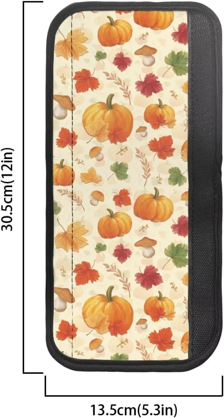 Dreaweet Mushroom and Pumpkin Fridge Door Handle Covers Set of 4 Fall Kitchen Decor Washable Appliance Refrigerator Microwave Dishwasher Dust Door Handle Cover Keep Off Fingerprints