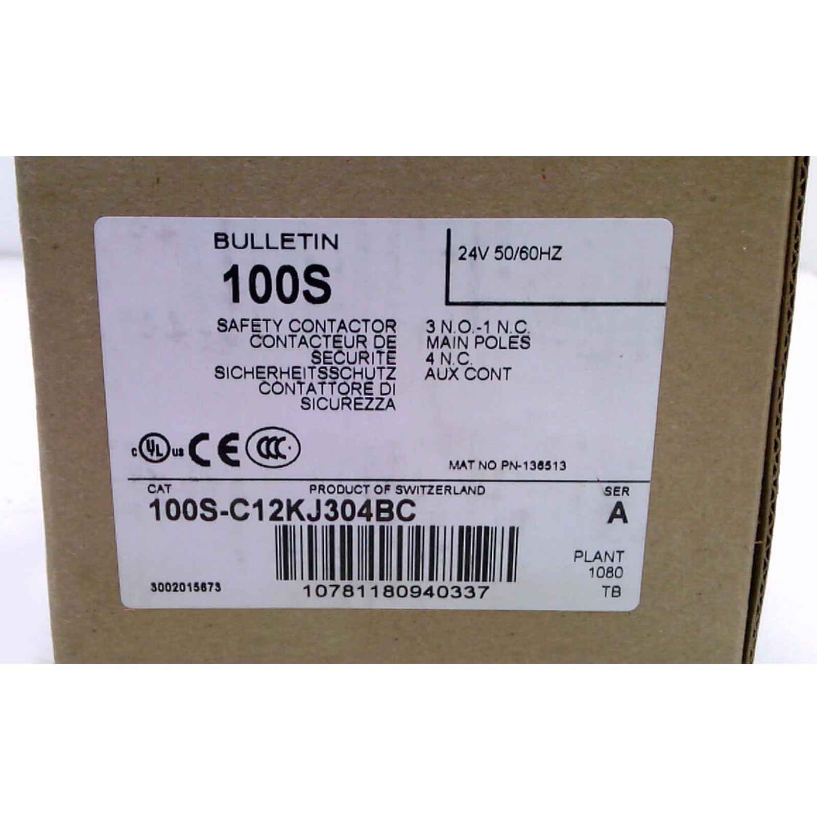 100S-C12KJ304BC solution de remplacement pour panne de contacteur