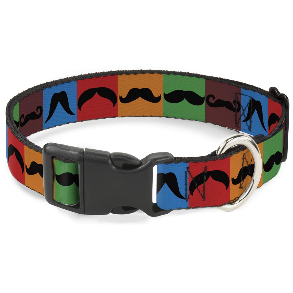 Collar para perro Bigotes bloques de color ideal paseos y parques de juego