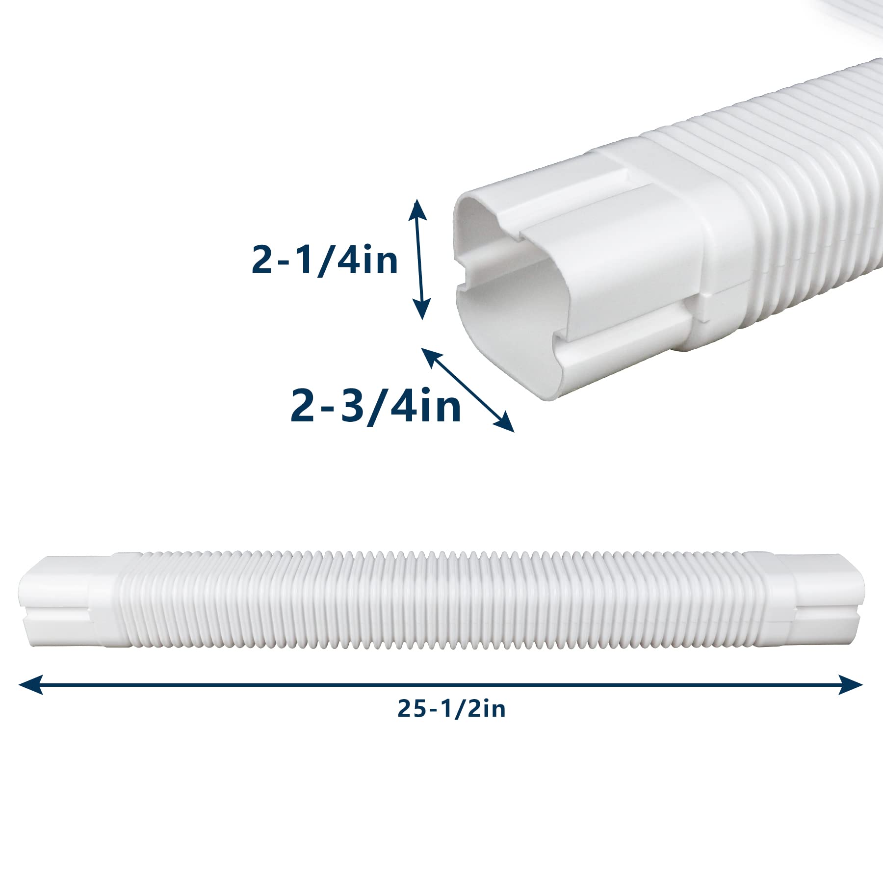 Cubierta decorativa del sistema de la línea del PVC 3 W tubo flexible para los mini acondicionadores de aire Split sin conductos, sistemas de bombas de calor 2