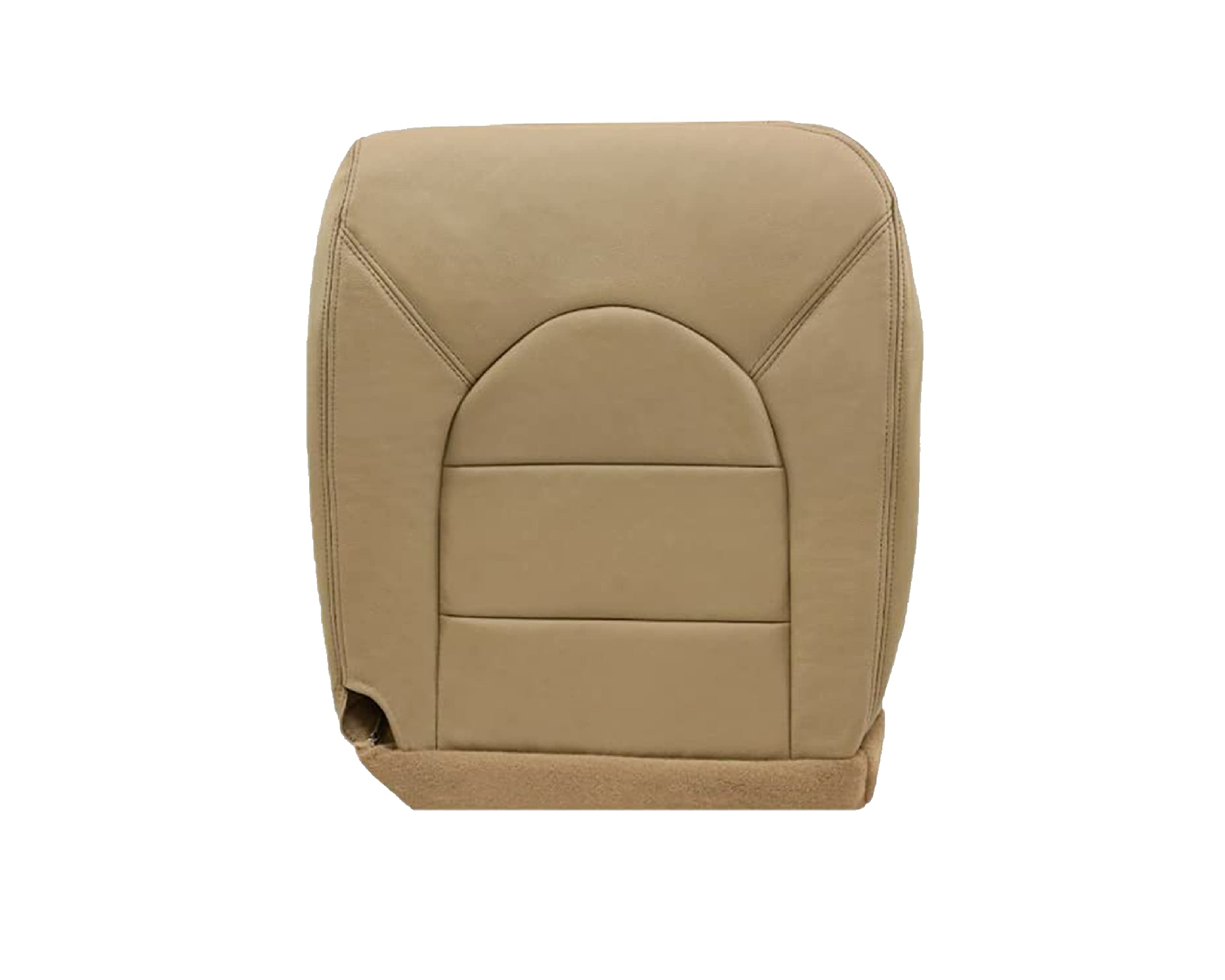 2000 Ford F250 F350 F450 Lariat Super Duty Replacement Genuine Leather Seat Cover in Medium Parchment Tan (with Fold Down Armrest, Passenger Bottom)