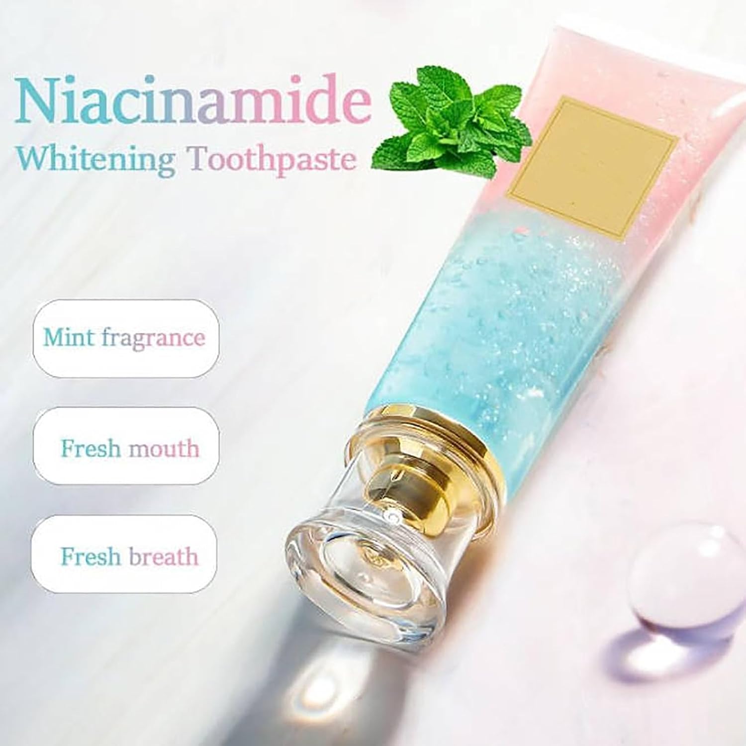 Niacinamide Whitening Toothpaste, Triple Whitening Niacinamide Toothpaste, Fluoride-Free, Gentle Mint, Fresh Breath, Tooth Strengthening (3)