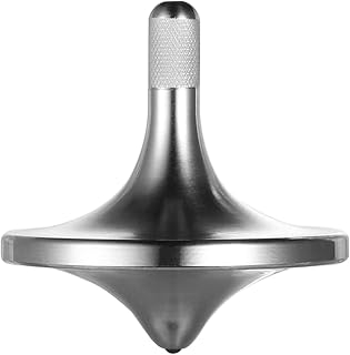 CHEETOP Stainless Steel Spinning Top - Premium Metal Fidget EDC Toy, Perfect Balance Spins 6+ Minutes, Durable Drop-Resistant (Silver, 24mm Small)