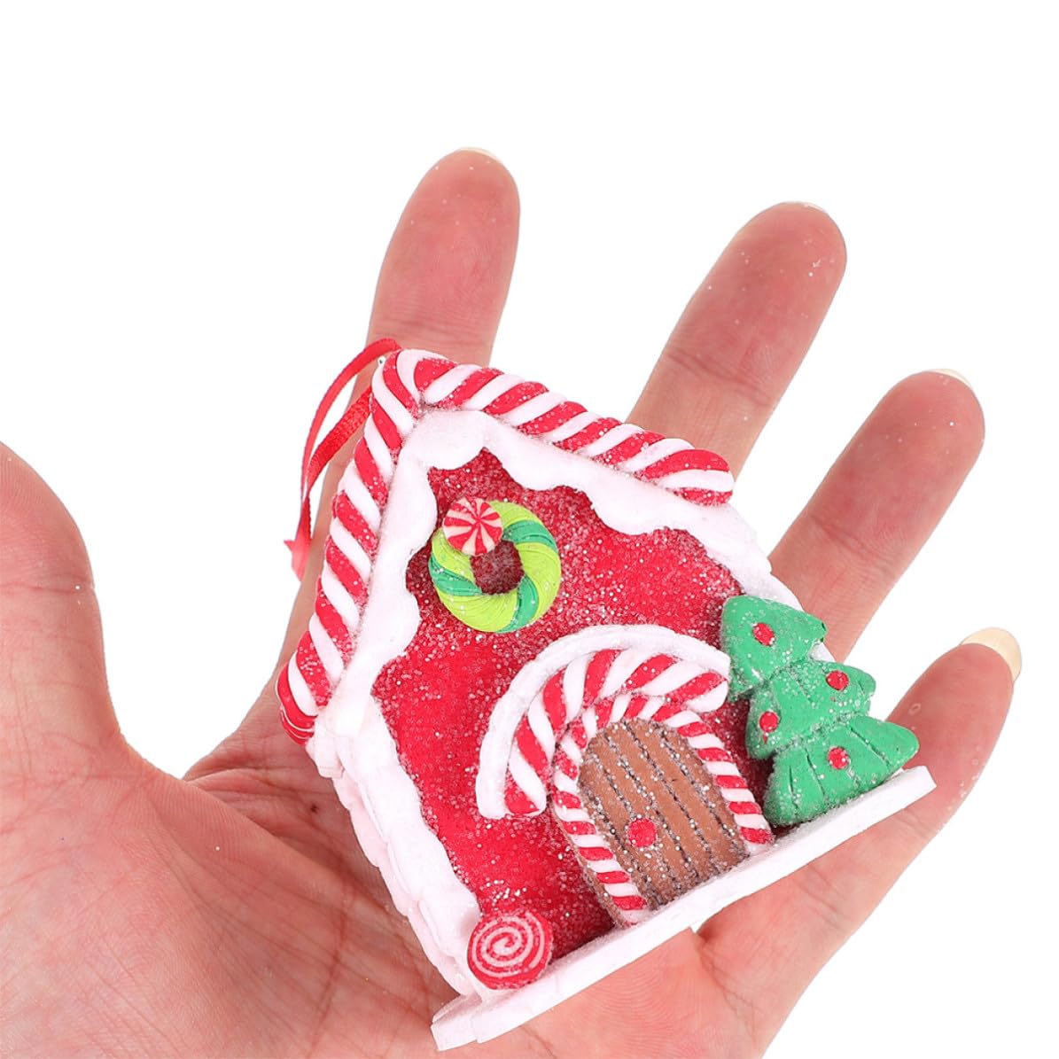 Toyvian 4 Piezas Navideña Adorno para Jengibre Casa Colgante de Árbol de