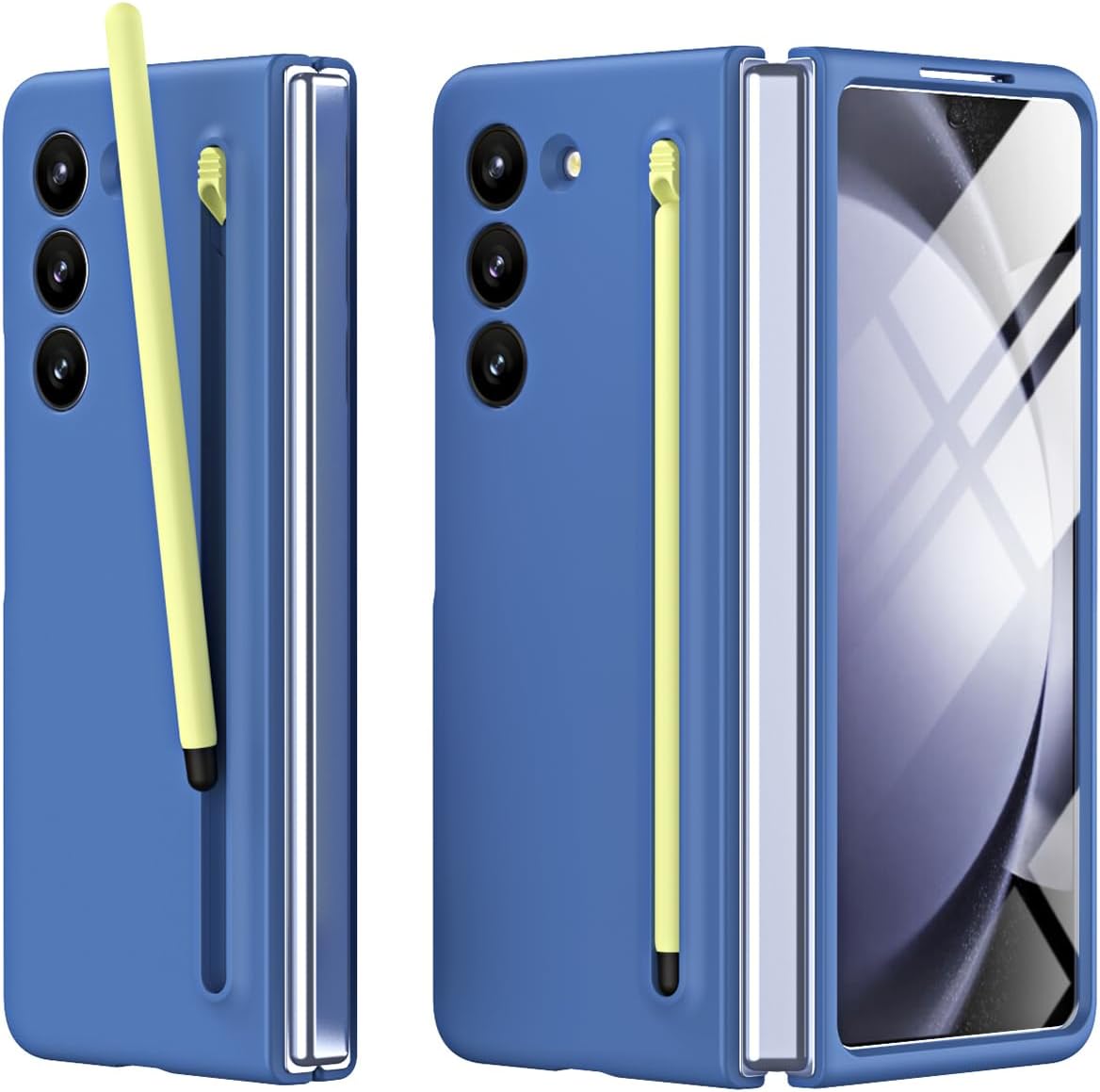 Miimall Case for Galaxy Z Fold6 with S Pen, Ultra-Thin Silky Liquid PC Matte Bumper Phone Case Cover for Samsung Galaxy Z Fold6 5G 2024 Black