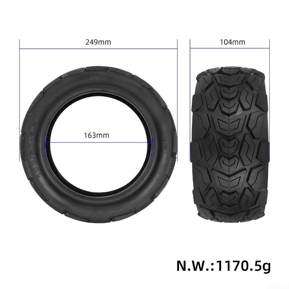 Pneu de scooter en caoutchouc solide de 28,9 cm anti-crevaison (1 pièce)