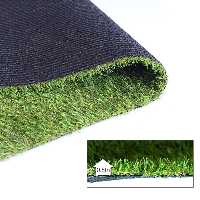 Petgrow Artificial Turf Synthetic Grass 5 X 10 Feet,Fake Faux Grass Rug 0.8