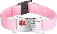 Vista 8 de mnmoom Pulseras de alerta médica para mujeres y hombres, pulseras médicas de lona fáciles de usar, ajustables de 5 a 8 pulgadas
