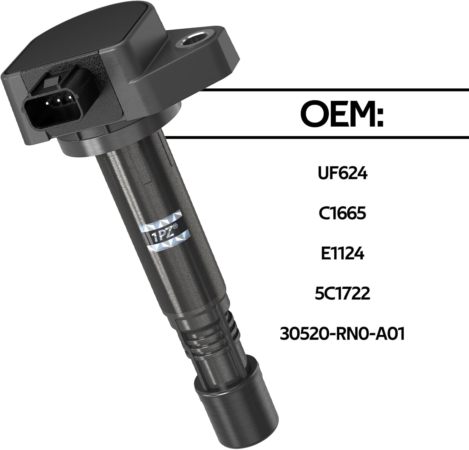 1PZ DH3-624 Ignition Coil Pack Set of 6 Replacement for Honda Accord Odyssey Pilot Ridgeline 3.5 3.7 V6 2009-2014 Acura RDX RL TL MDX ZDX 2010-2013 Compatible with UF624 30520-RN0-A01 E1124