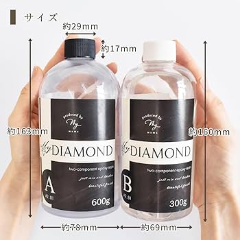 専用　レジン2 ダイヤ1 ダイヤバラ2本 楽天市場】2液性 レジン液 マイダイヤモンド 300g □ 2液性