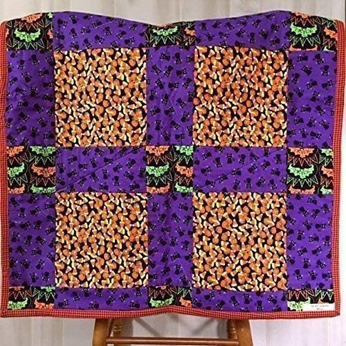 Halloween Baby Quilt Handmade Shower Gift for Gender Neutral Newborn Nursery