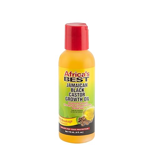 Africa's Best - Aceite de ricino negro jamaicano, alto en vitamina E, minerales y proteínas, ayuda a reparar el cuero cabelludo seco, puntas