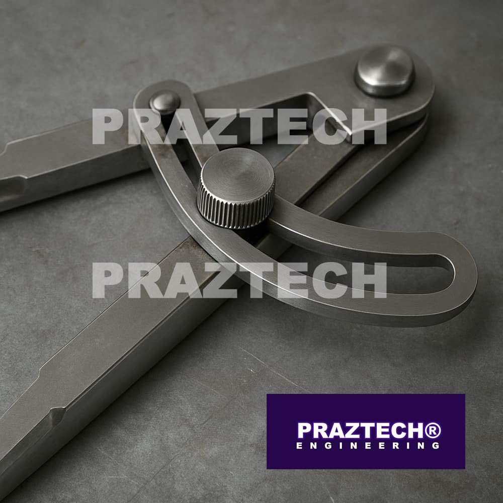 PRAZTECH® Wing Compass Divider Caliper | Metal Marking Circles Machinist Wood | Heavy Premium Quality (18" (450mm))