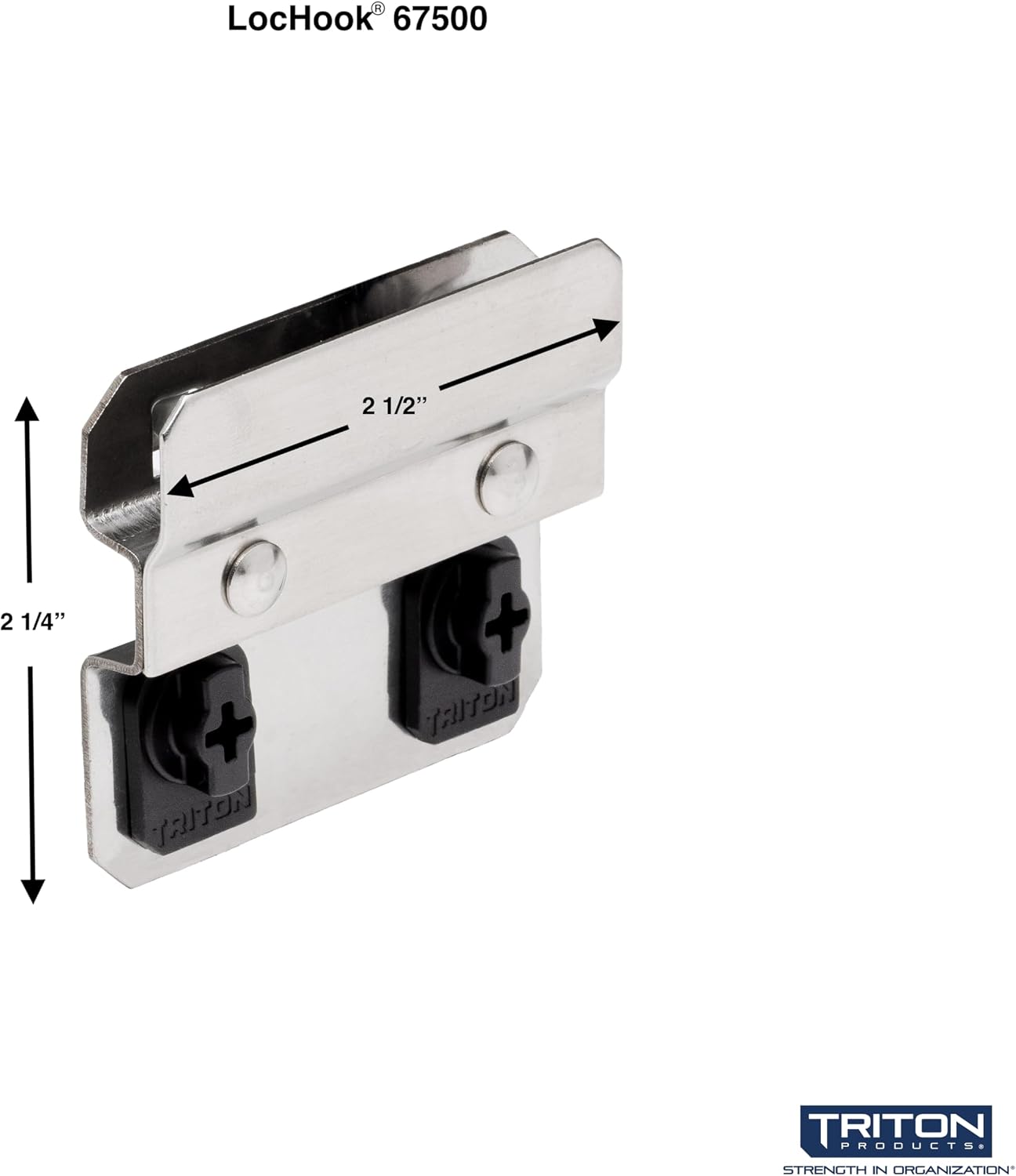 Triton Products 67500 Stainless Steel BinClip for Stainless Steel LocBoard, 3-Pack